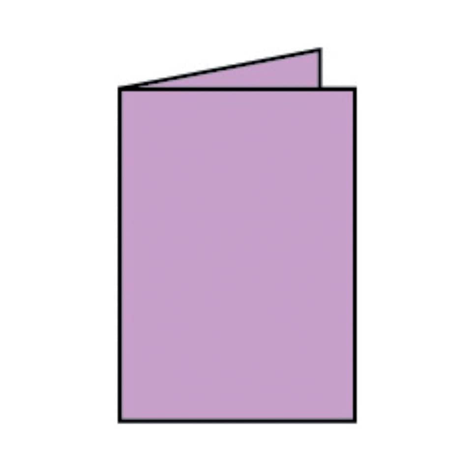 Briefkarte Paperado - A6, 220 g/qm, doppelt, hoch, orchidee gerippt