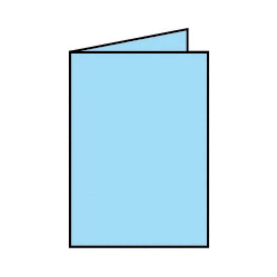 Briefkarte Paperado - A6, 220 g/qm, doppelt, hoch, aqua gerippt