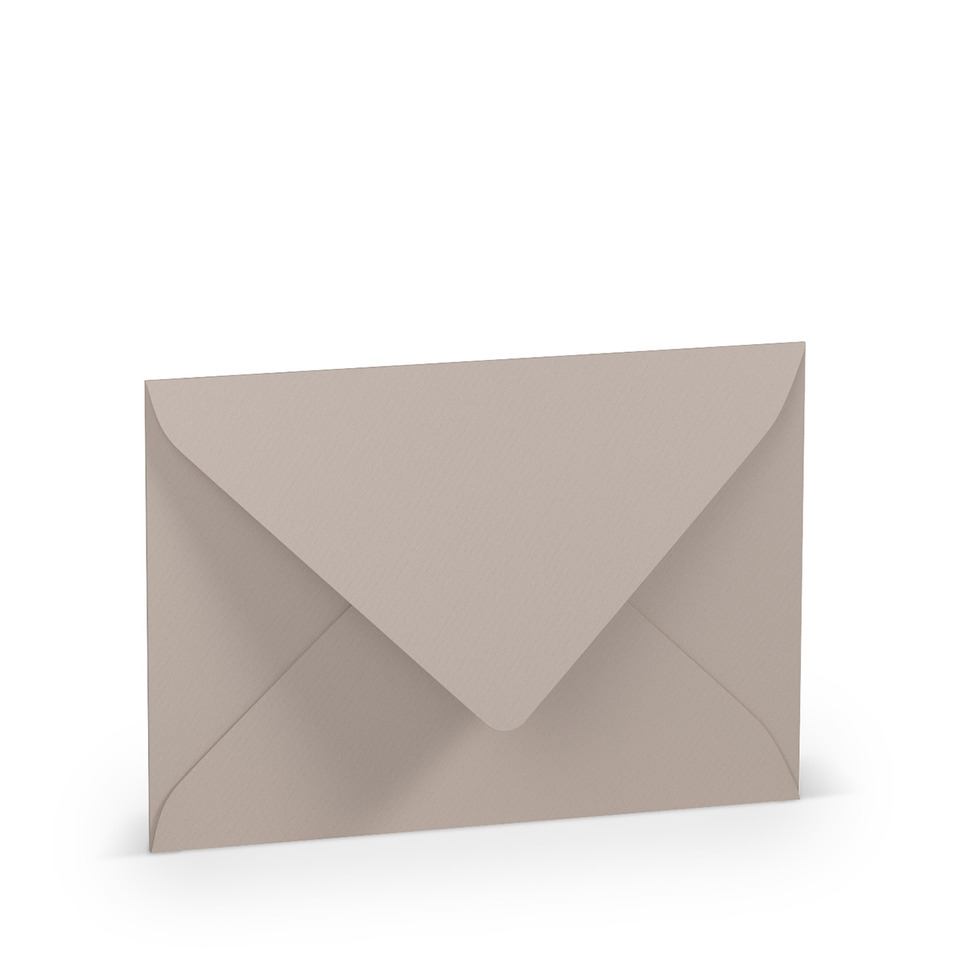 Briefhülle Paperado - C6, 100 g/qm, taupe gerippt, Seidenfutter
