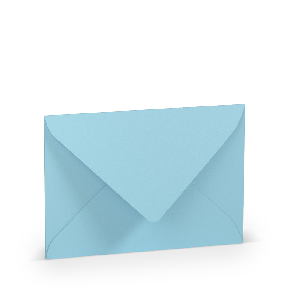 Briefhülle Paperado - C6, 100 g/qm, aqua gerippt, Seidenfutter