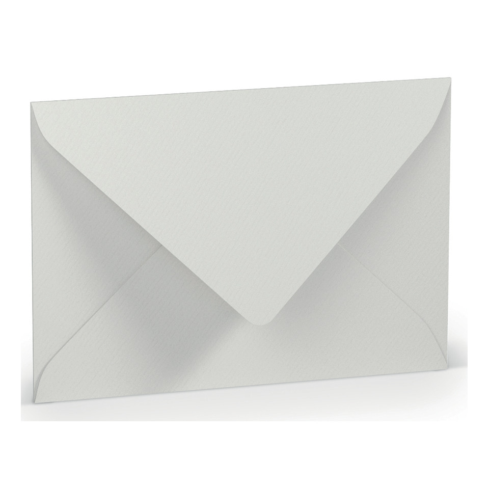 Briefhülle Paperado - C6, 100 g/qm, eisgrau gerippt, Seidenfutter