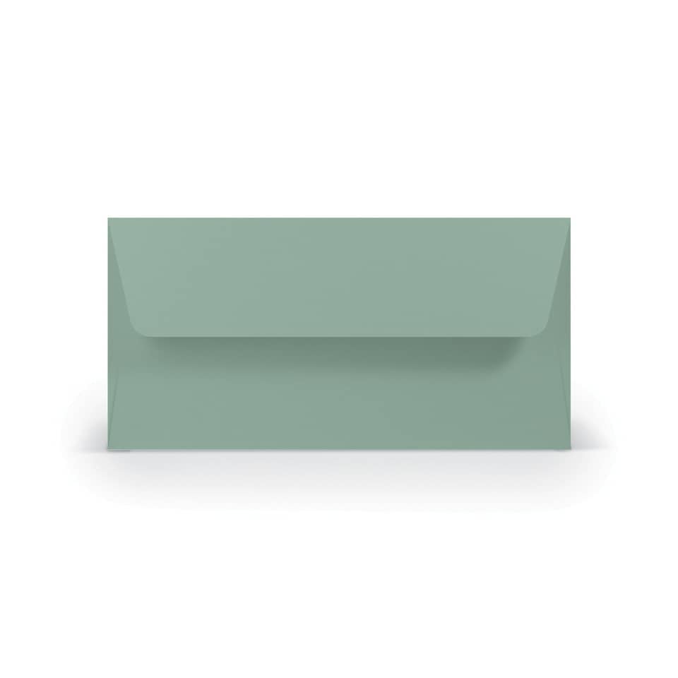 Briefhülle Paperado - DL, 100 g/qm, eucalyptus gerippt, Seidenfutter