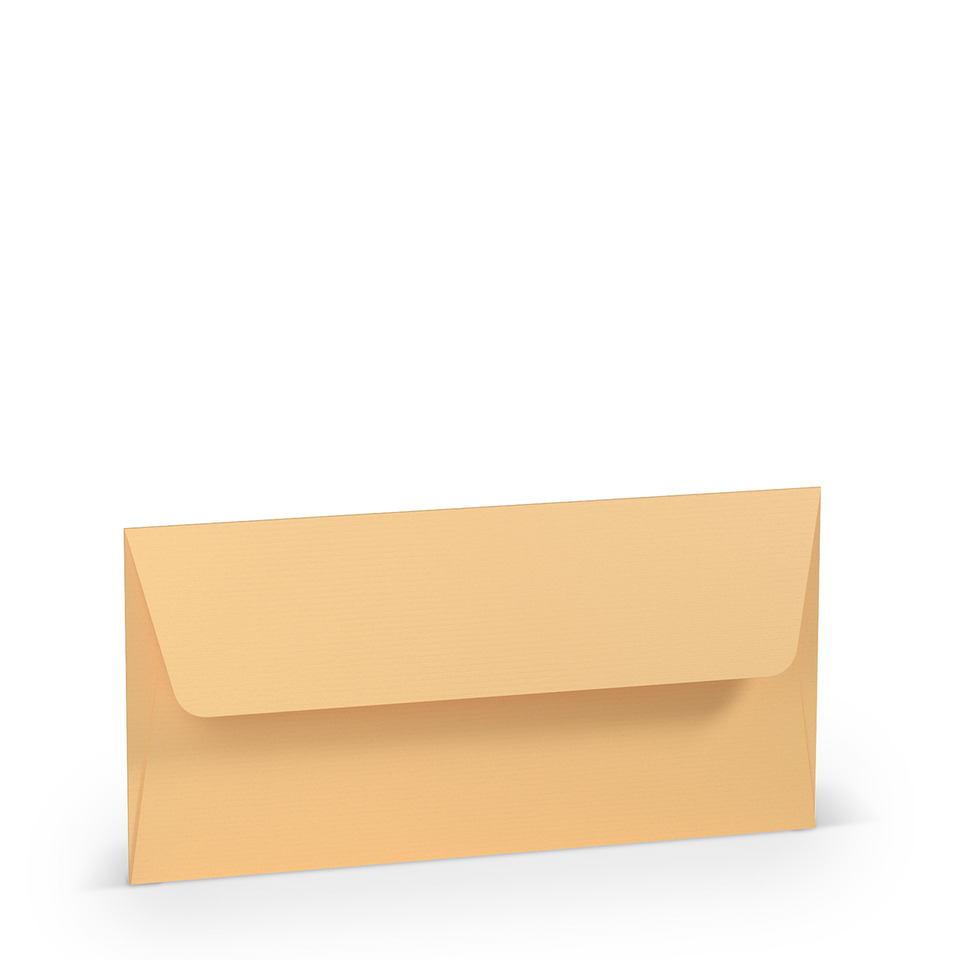 Briefhülle Paperado - DL, 100 g/qm, melon gerippt, Seidenfutter