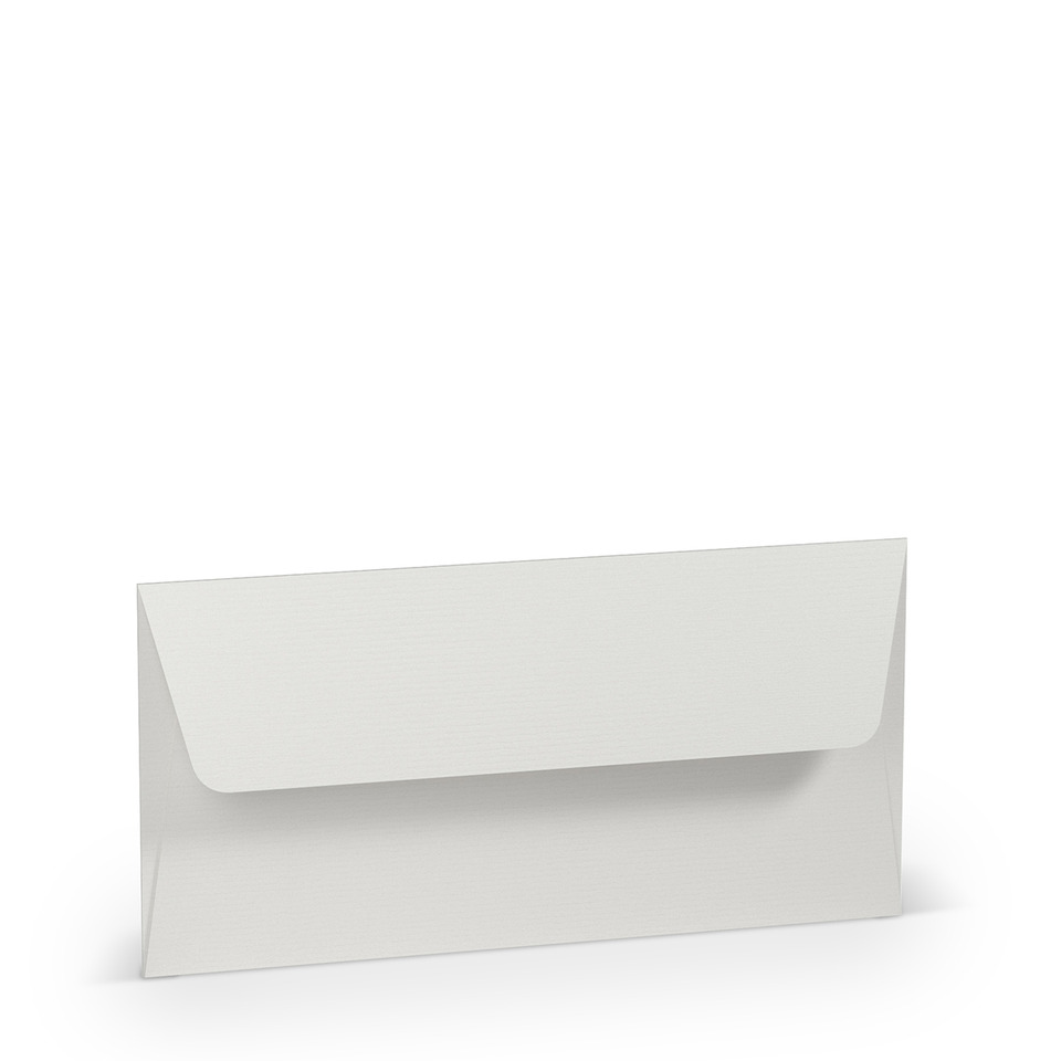 Briefhülle Paperado - DL, 100 g/qm, eisgrau gerippt, Seidenfutter
