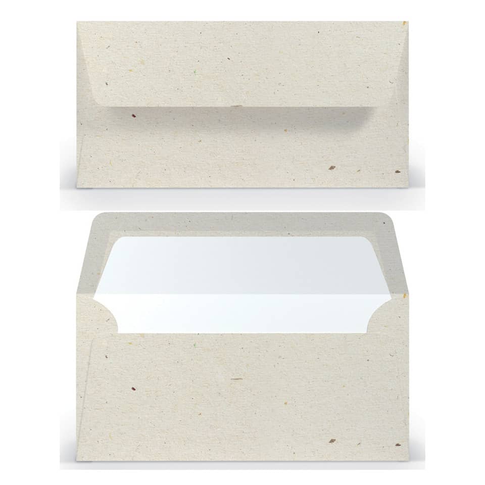 Briefhülle Paperado - DL, 100 g/qm, terra vanilla, Seidenfutter