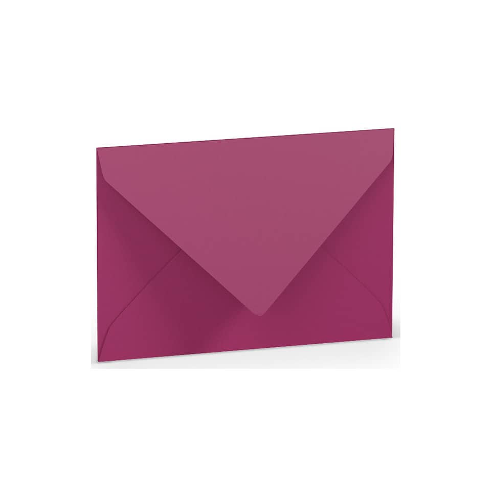 Briefhülle Paperado - C7, 100 g/qm, amarena gerippt, Seidenfutter