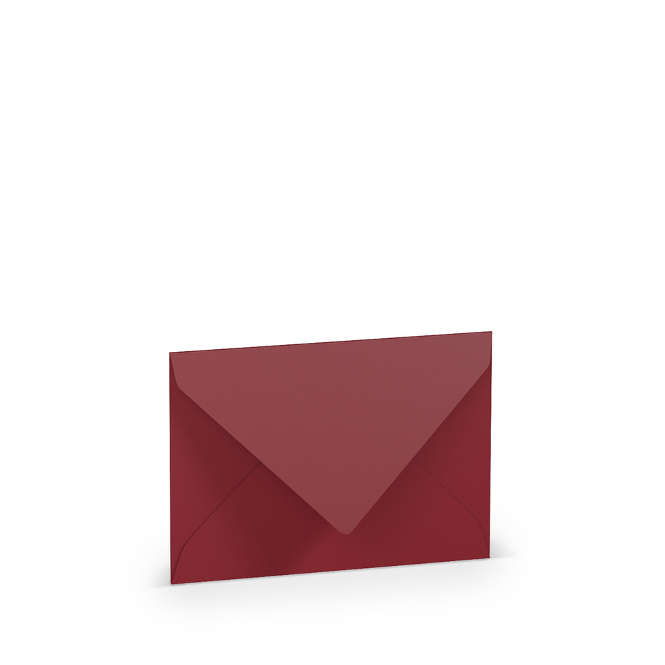 Briefhülle Paperado - C7, 100 g/qm, rosso gerippt, Seidenfutter