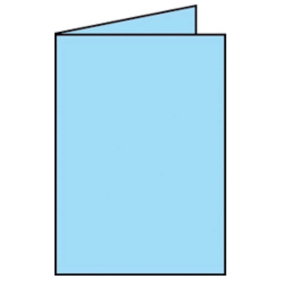 Briefkarte Paperado - A5, 220 g/qm, doppelt, hoch, aqua gerippt