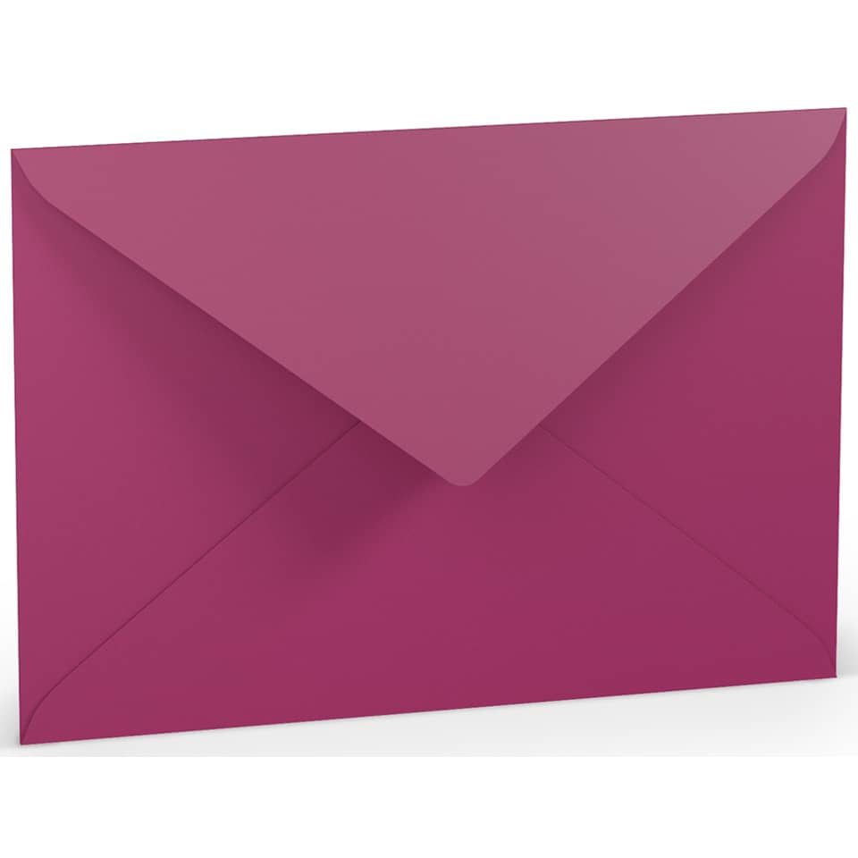 Briefhülle Paperado - C5, 100 g/qm, amarena gerippt, Seidenfutter