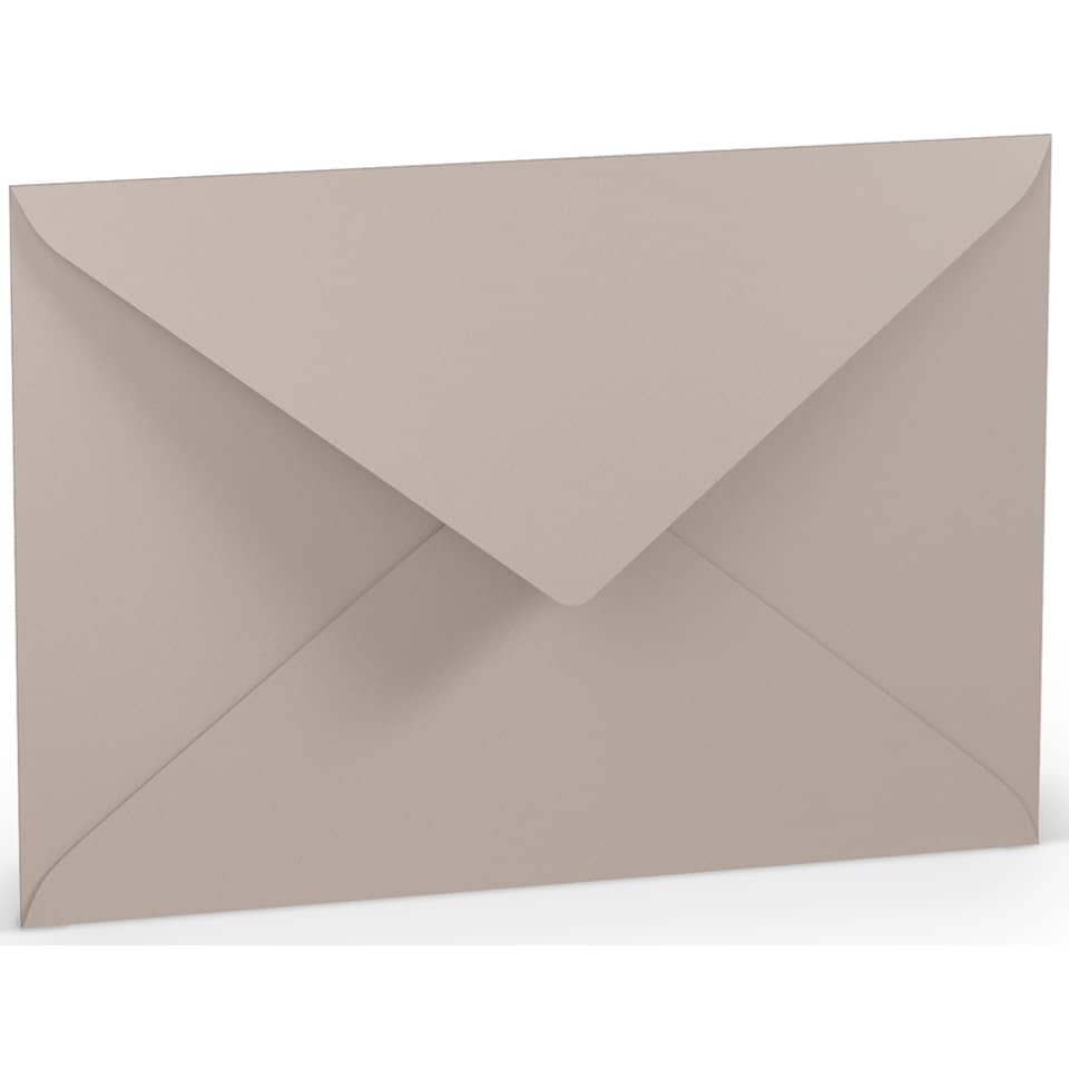 Briefhülle Paperado - C5, 100 g/qm, taupe gerippt, Seidenfutter