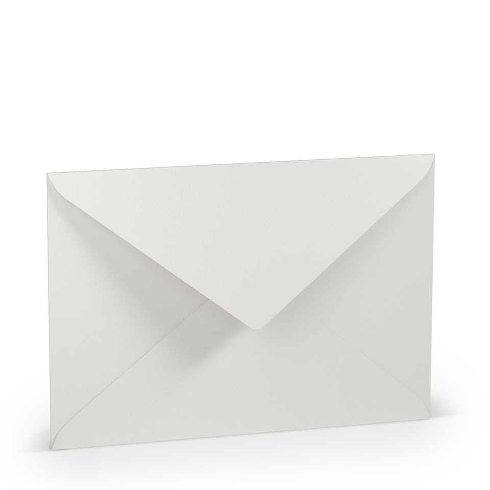 Briefhülle Paperado - C5, 100 g/qm, eisgrau gerippt, Seidenfutter