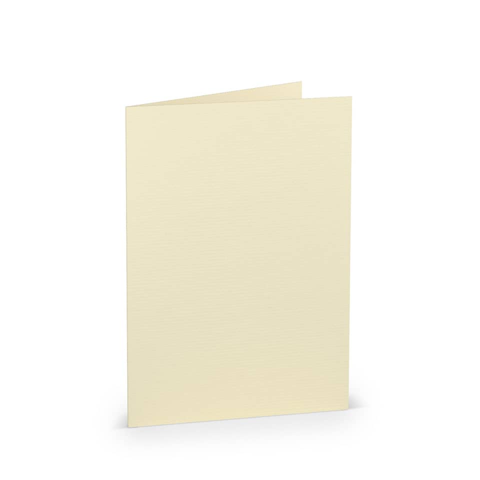 Briefkarte Paperado - B6, 220 g/qm, doppelt, hoch, chamois gerippt