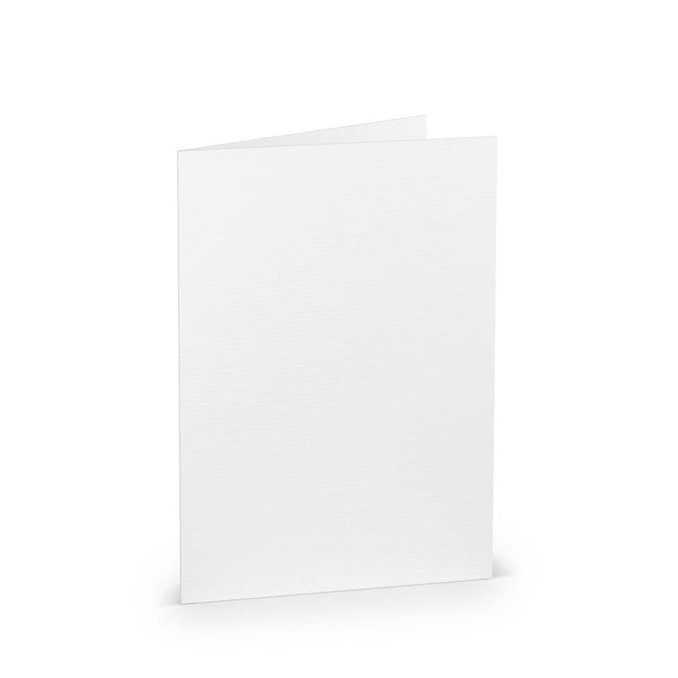 Briefkarte Paperado - B6, 220 g/qm, doppelt, hoch, weiß gerippt