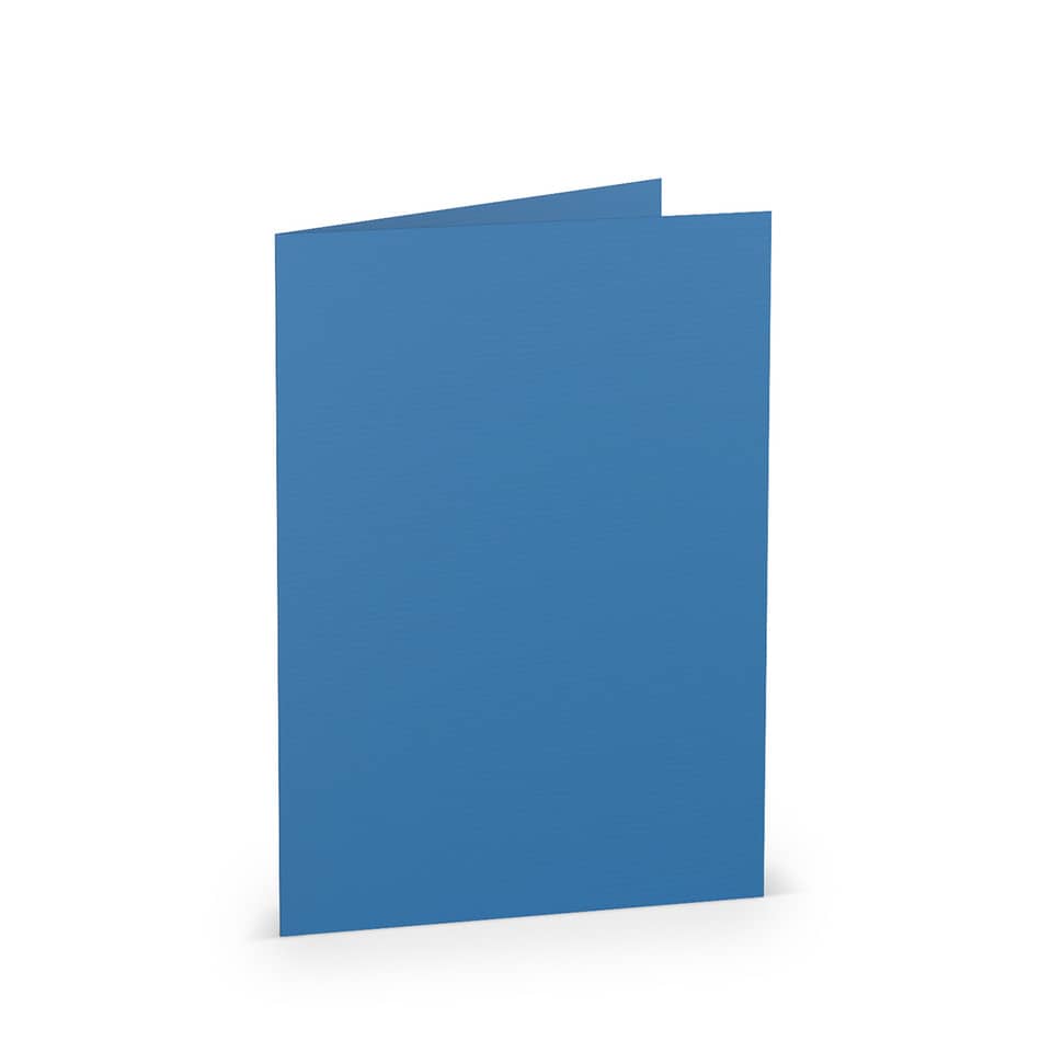 Briefkarte Paperado - B6, 220 g/qm, doppelt, hoch, stahlblau gerippt
