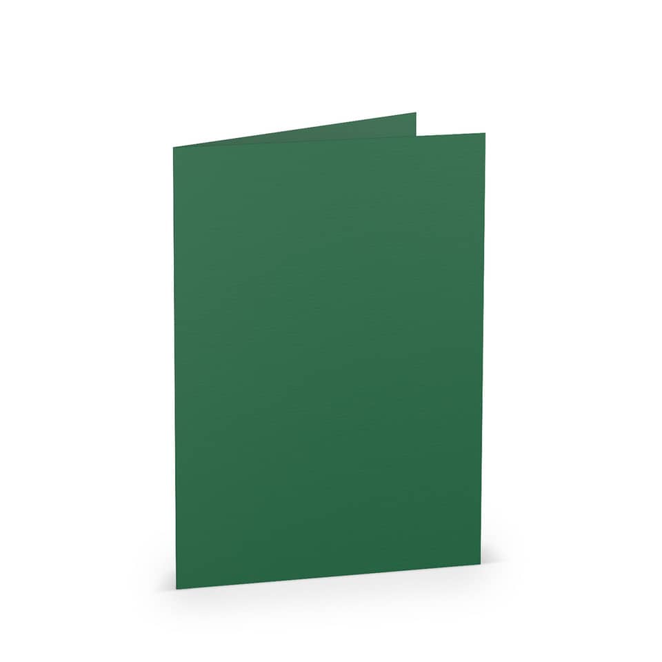 Briefkarte Paperado - B6, 220 g/qm, doppelt, hoch, tannengrün gerippt