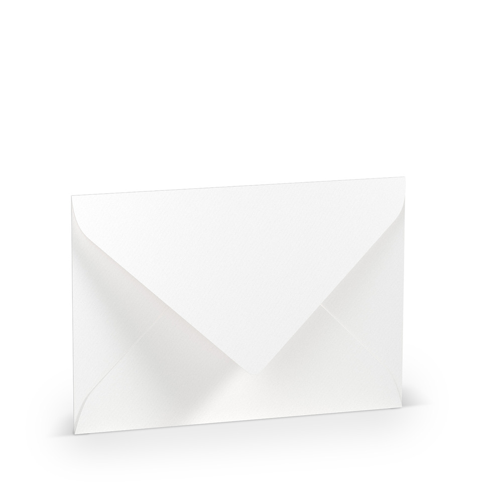 Briefhülle Paperado - B6, 100 g/qm, weiß gerippt, Seidenfutter
