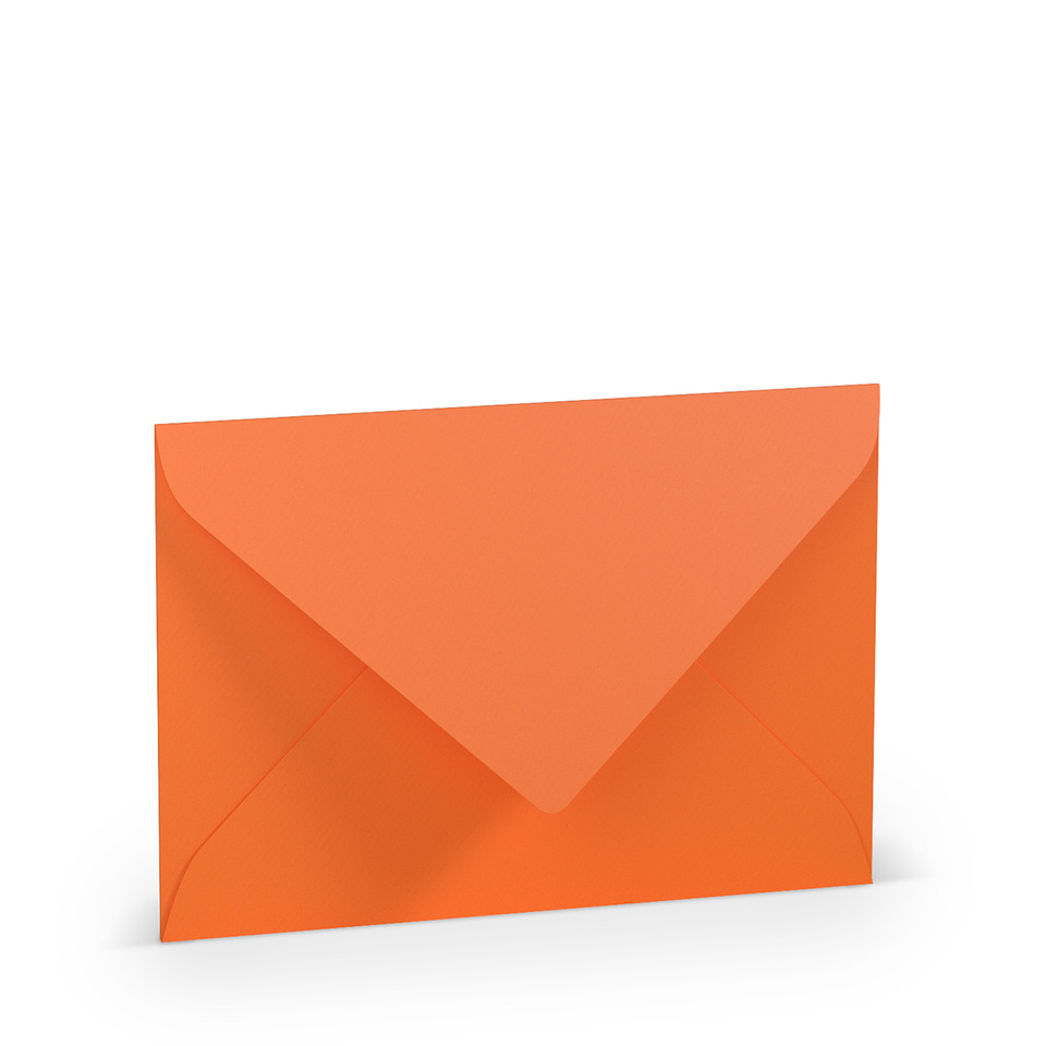 Briefhülle Paperado - B6, 100 g/qm, orange gerippt, Seidenfutter