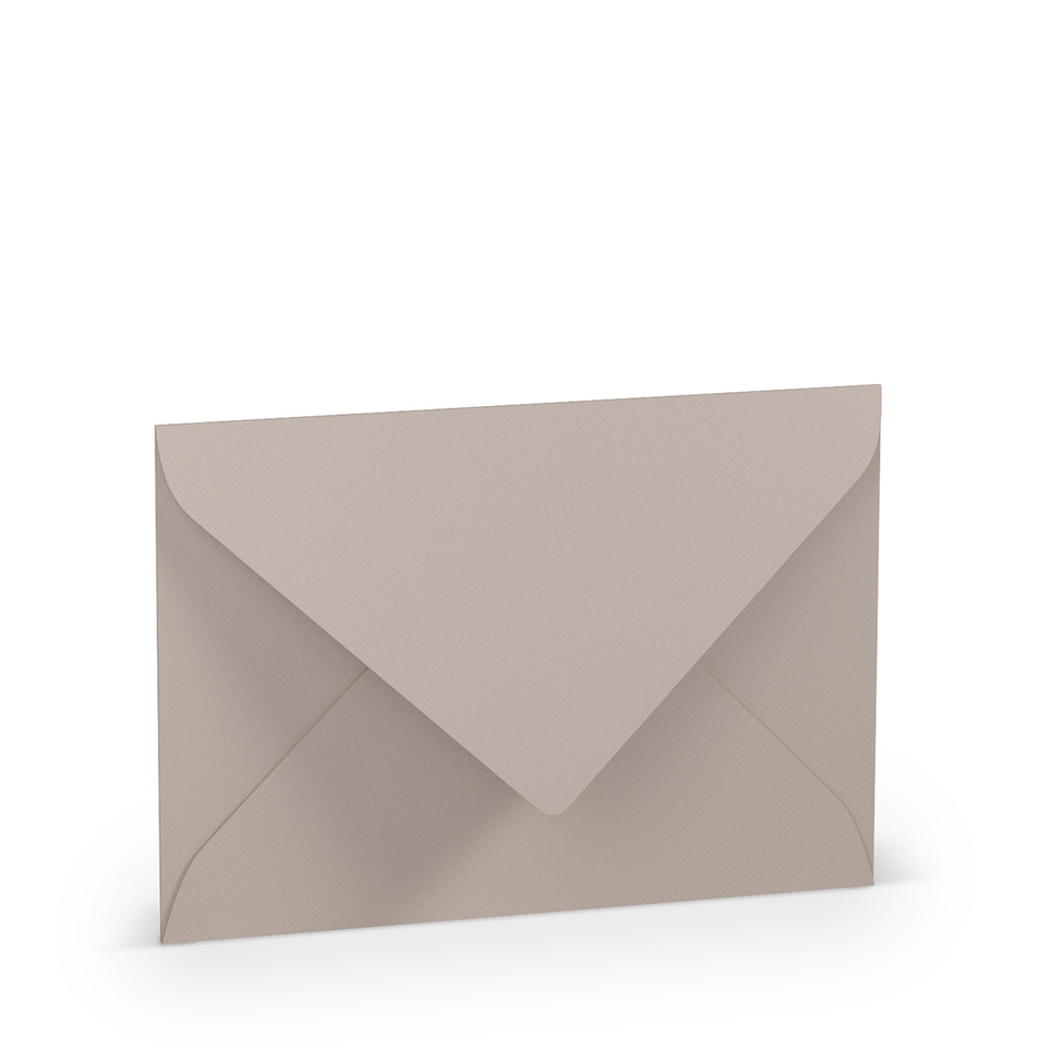 Briefhülle Paperado - B6, 100 g/qm, taupe gerippt, Seidenfutter