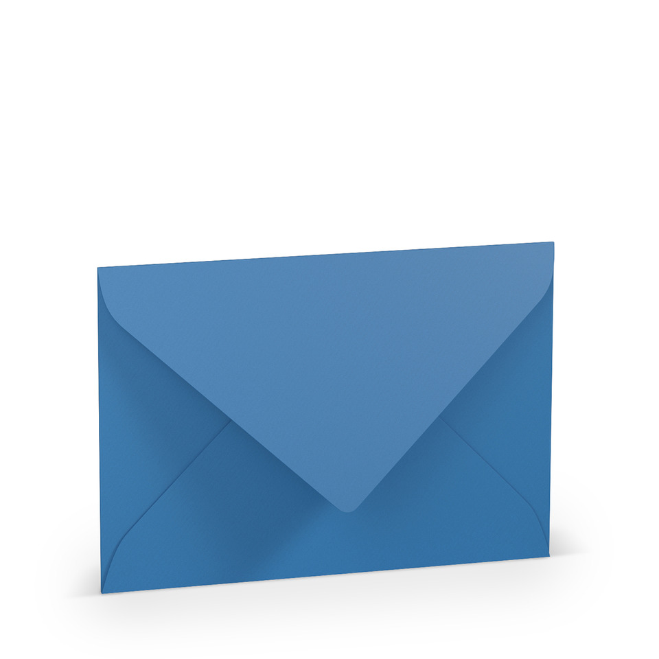 Briefhülle Paperado - B6, 100 g/qm, stahlblau gerippt, Seidenfutter