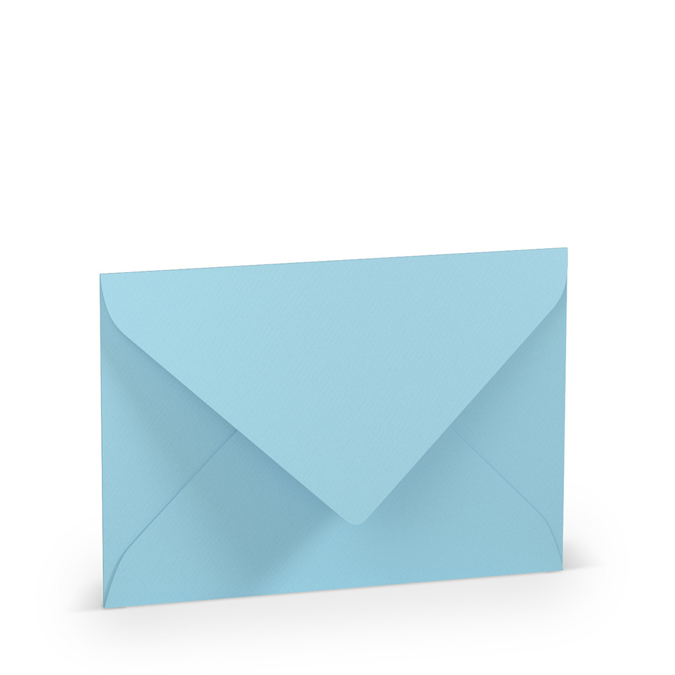 Briefhülle Paperado - B6, 100 g/qm, aqua gerippt, Seidenfutter