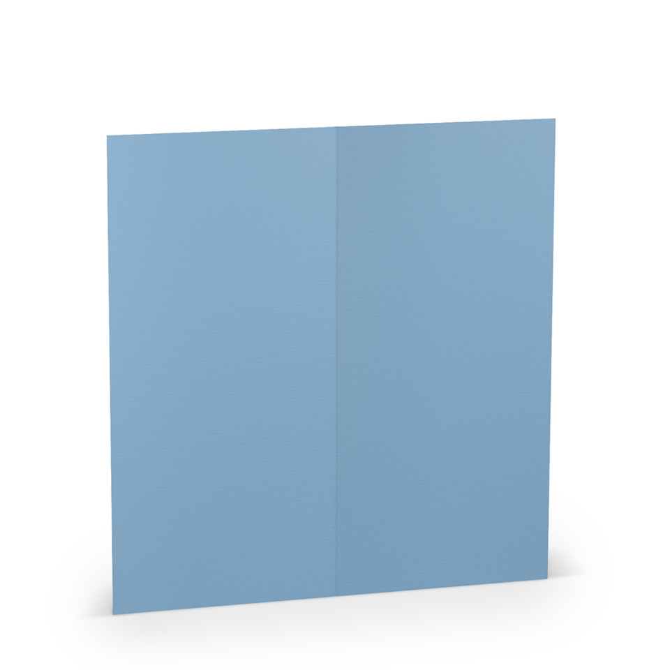 Briefkarte Paperado - DL, 220 g/qm, doppelt, hoch, planliegend, dunkelblau gerippt