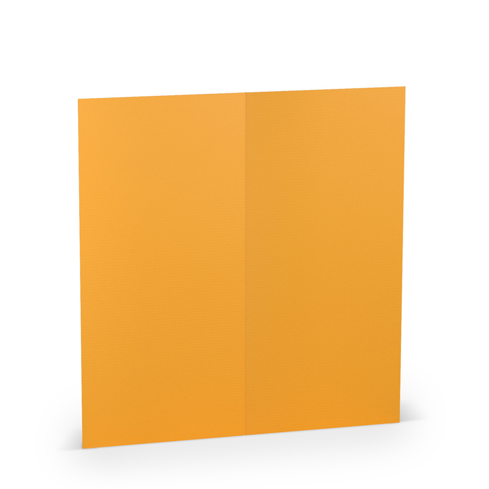 Briefkarte Paperado - DL, 220 g/qm, doppelt, hoch, planliegend, ocker gerippt