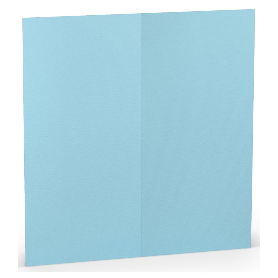 Briefkarte Paperado - DL, 220 g/qm, doppelt, hoch, planliegend, aqua gerippt