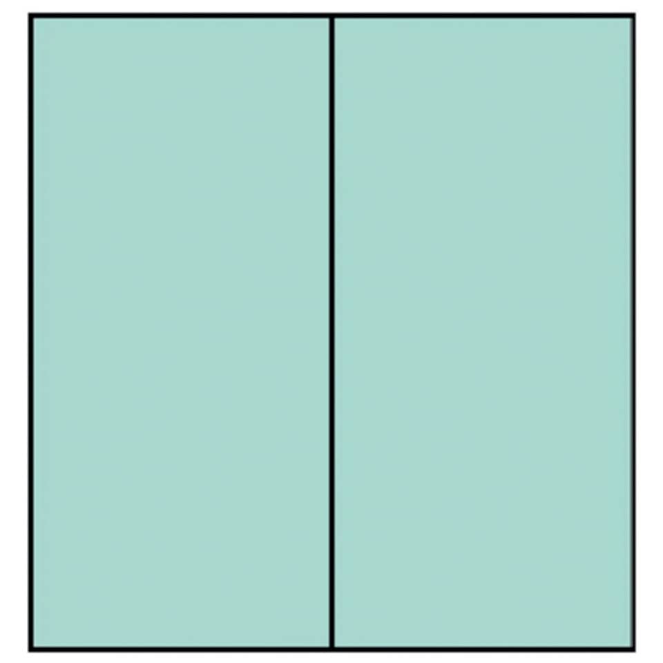 Briefkarte Paperado - DL, 220 g/qm, doppelt, hoch, planliegend, karibik gerippt