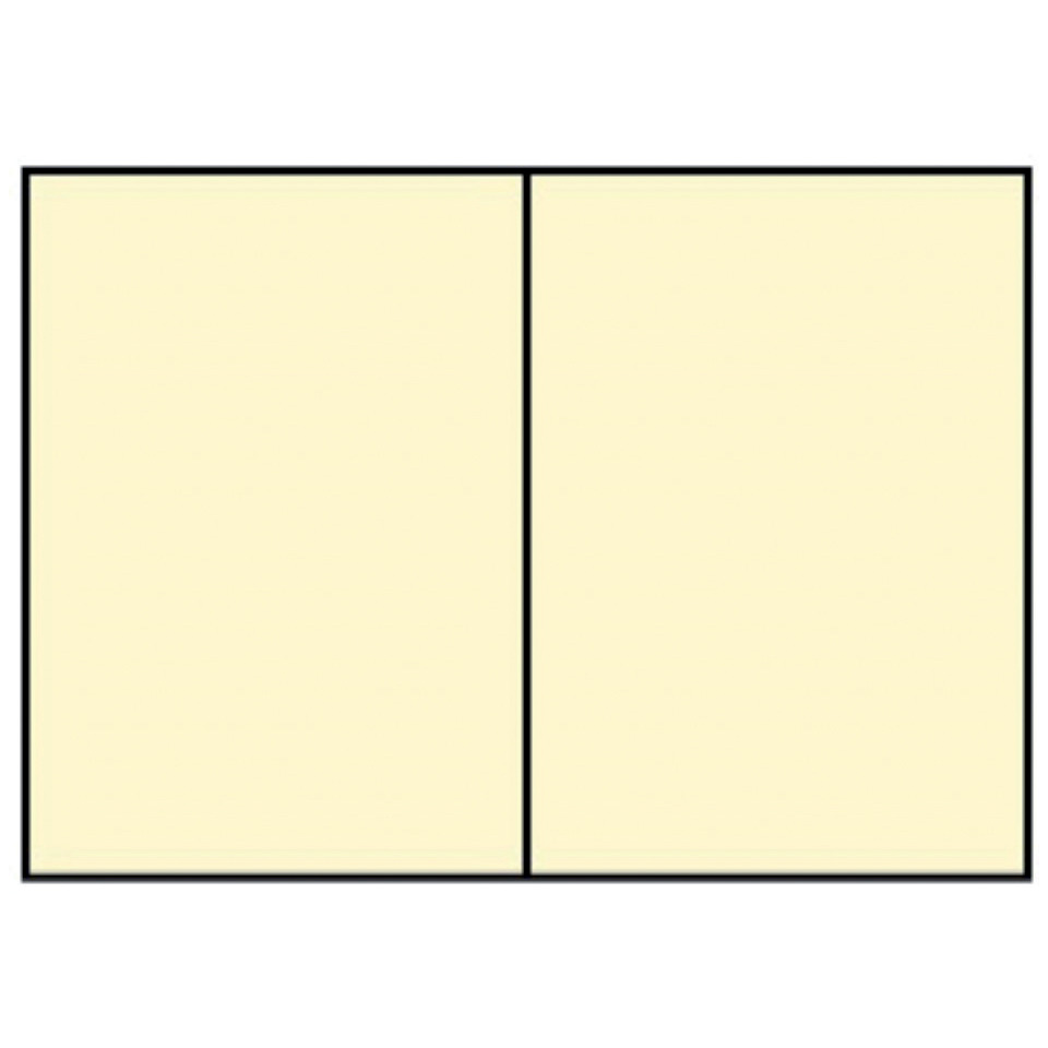 Briefkarte Paperado - A6, 220 g/qm, doppelt, hoch, planliegend, chamois gerippt