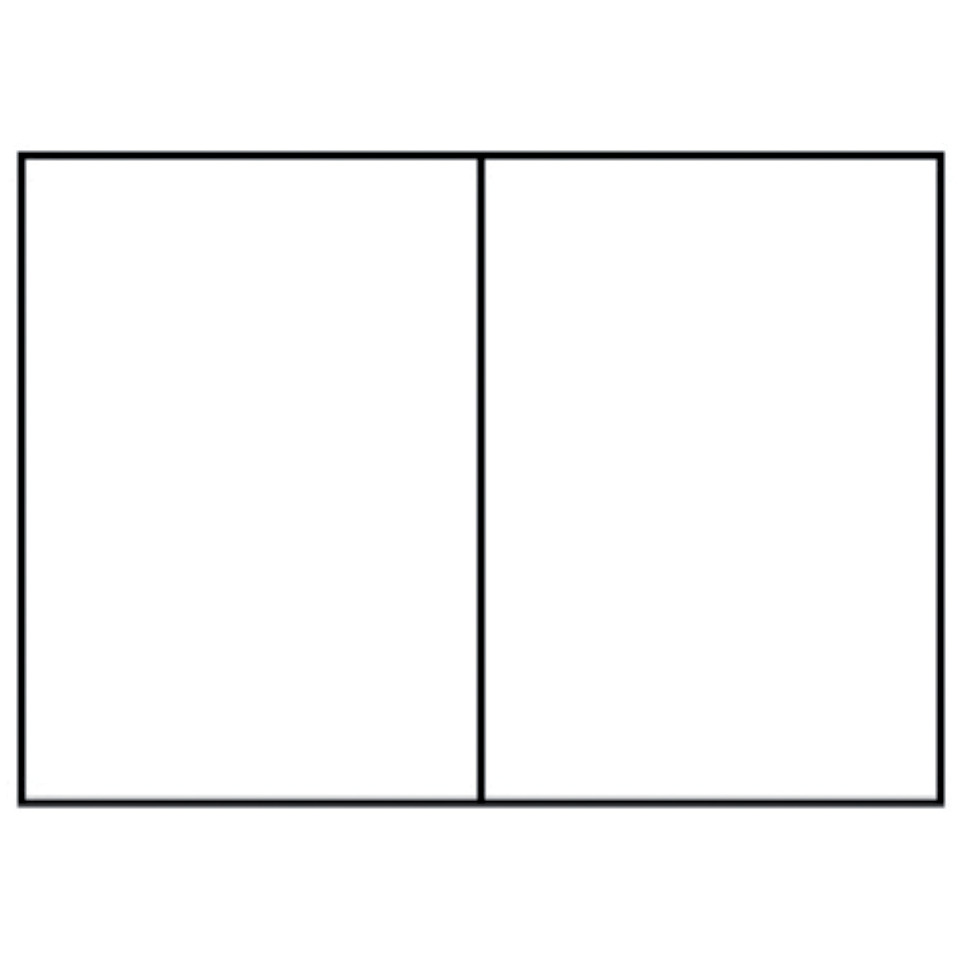 Briefkarte Paperado - A6, 220 g/qm, doppelt, hoch, planliegend, weiß gerippt