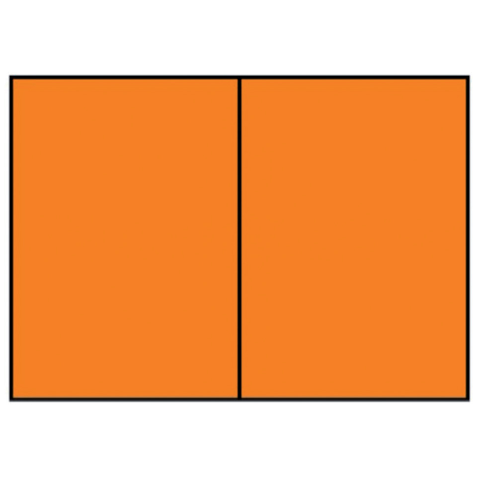 Briefkarte Paperado - A6, 220 g/qm, doppelt, hoch, planliegend, orange gerippt