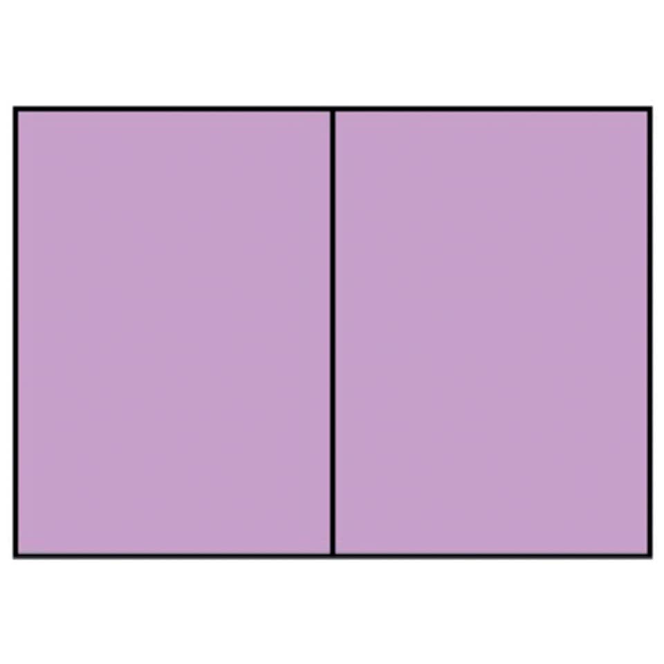 Briefkarte Paperado - A6, 220 g/qm, doppelt, hoch, planliegend, orchidee gerippt
