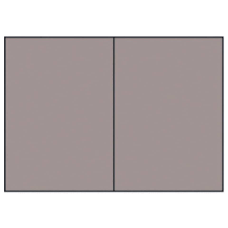 Briefkarte Paperado - B6, 220 g/qm, doppelt, hoch, planliegend, taupe gerippt