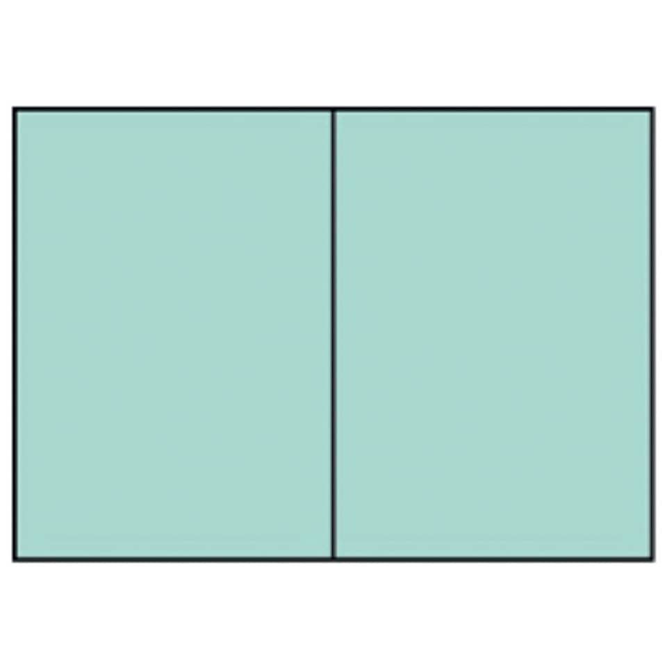 Briefkarte Paperado - B6, 220 g/qm, doppelt, hoch, planliegend, karibik gerippt
