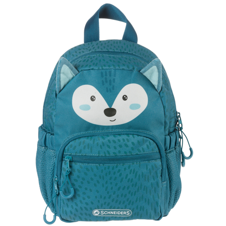 Kinderrucksack Kids Mini - Wolf, 18,5 x 27 x 11 cm, 6 Liter, petrol