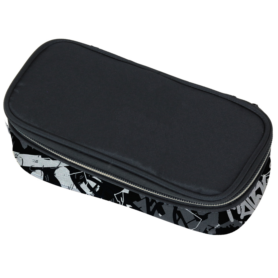 Schüleretui Fame 2.0 Shadow Graffiti - all black, 21 x 6 x 10 cm, 1 Fach, ungefüllt