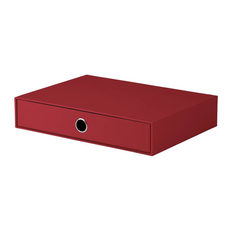 Schubladenbox SOHO - einzel Schublade für A4, rot