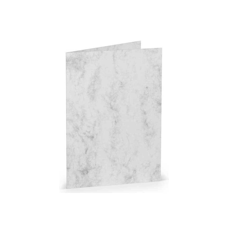 Coloretti Doppelkarte - A6 hoch, 5 Stück, grau marmora