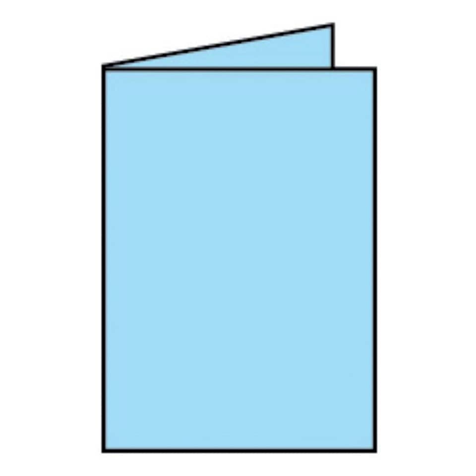 Coloretti Doppelkarte - B6 hoch, 5 Stück, himmelblau