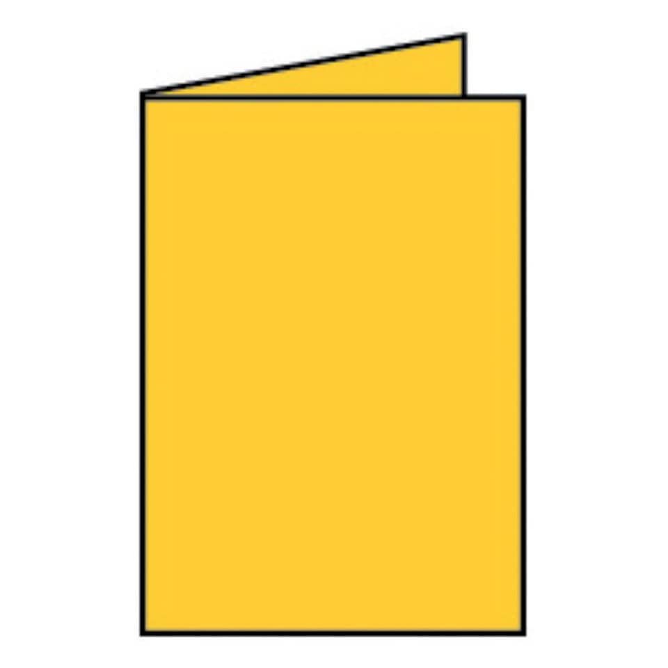 Coloretti Doppelkarte - B6 hoch, 5 Stück, goldgelb