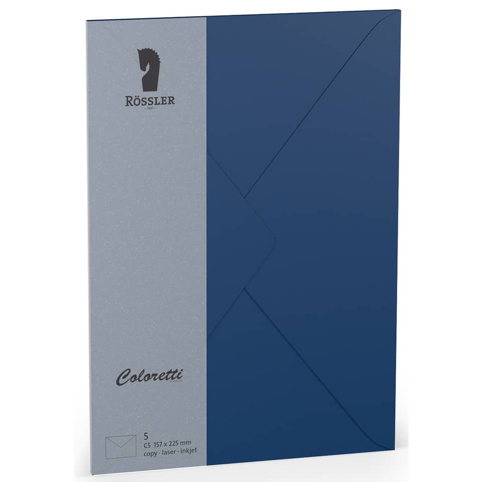 Coloretti Briefumschläge - C5, 5 Stück, jeans