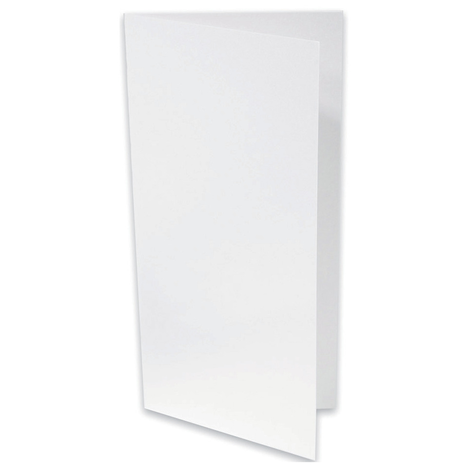 Briefkarte Paperado - DL, 250 g/qm, doppelt, hoch, marble white metallic