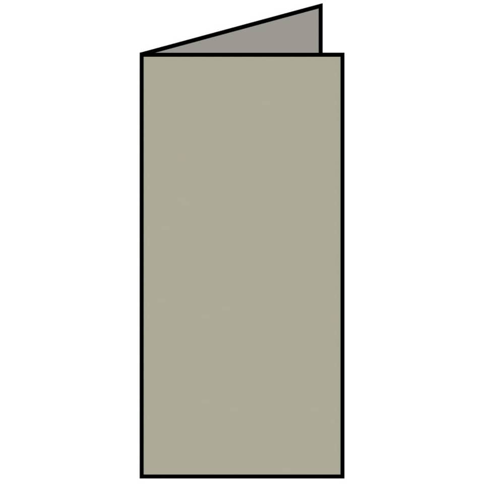 Briefkarte Paperado - DL, 250 g/qm, doppelt, hoch, taupe metallic