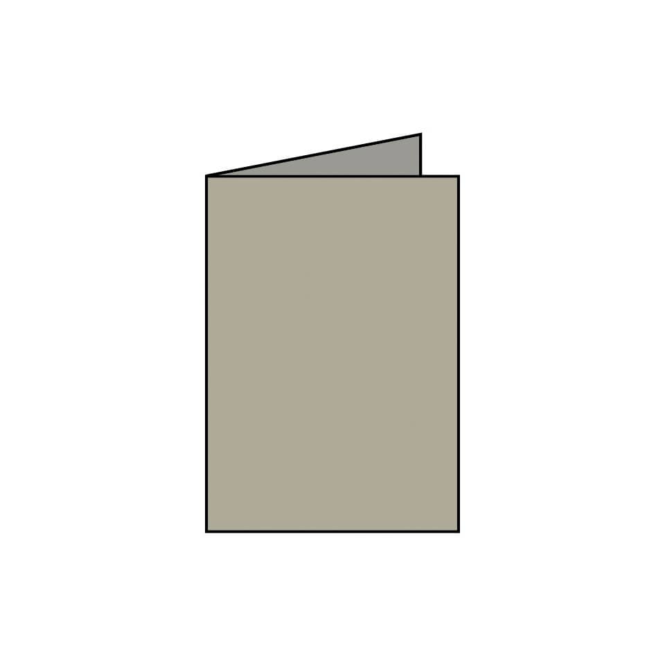 Briefkarte Paperado - A6, 250 g/qm, doppelt, hoch, taupe metallic