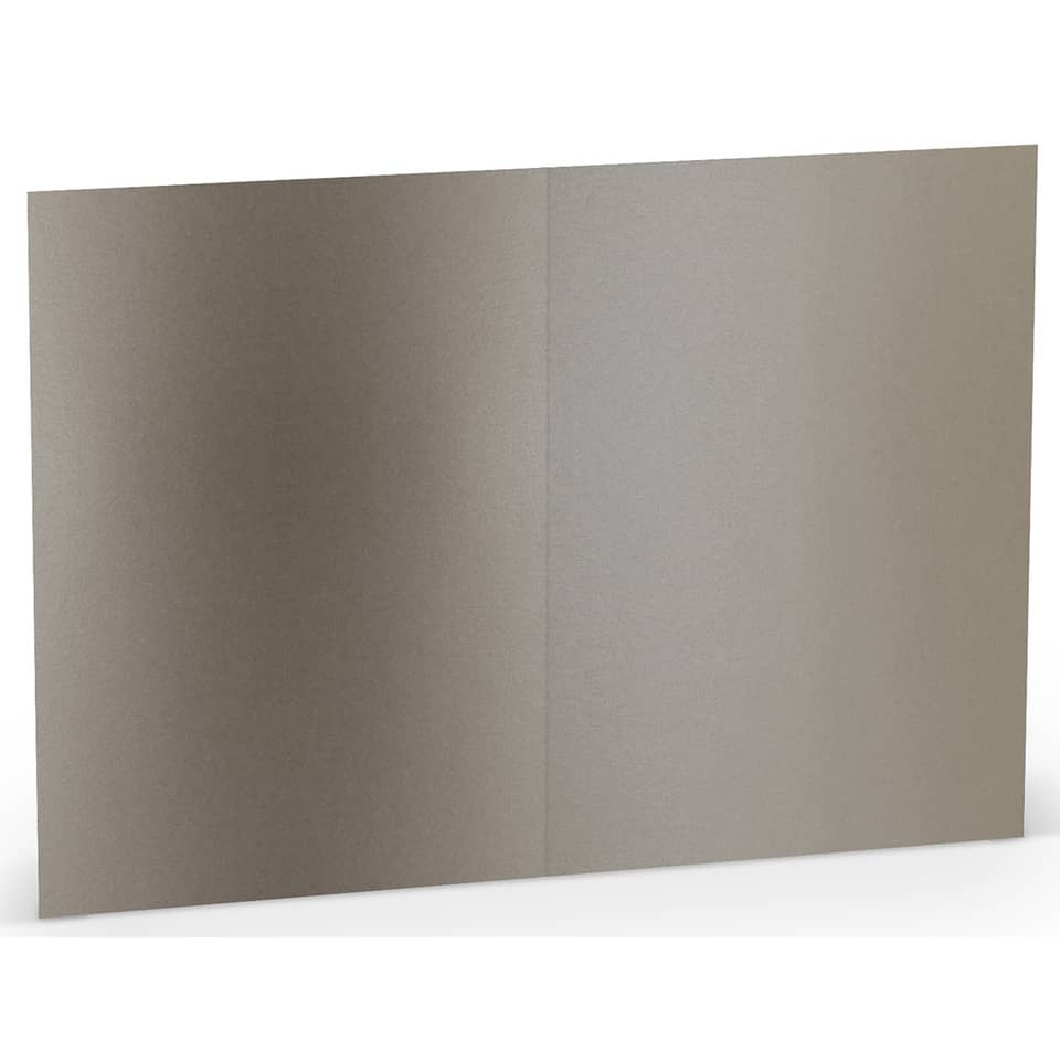 Briefkarte Paperado - B6, 250 g/qm, doppelt, hoch, planliegend, taupe metallic