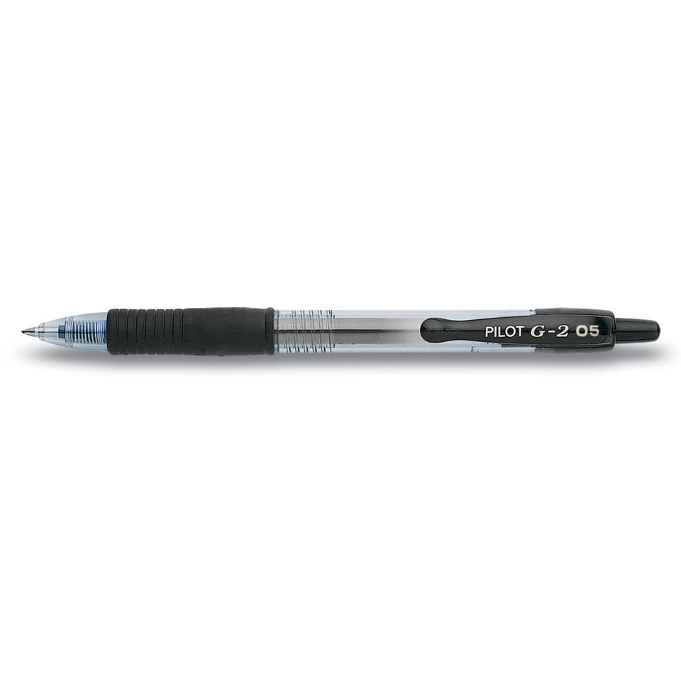 Gelschreiber G2-5, gummierte Griffzone, dokumentenecht, 0.5mm (F), schwarz