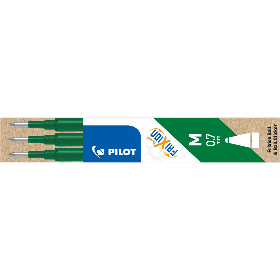 Tintenrollermine FriXion BLS-FR7 - 0,4 mm, grün, 3er Pack