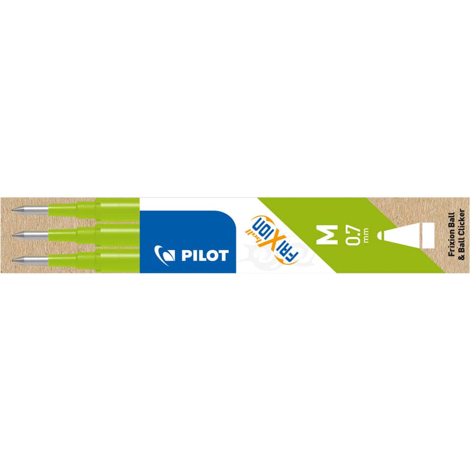 Tintenrollermine FriXion BLS-FR7 - 0,4 mm, hellgrün, 3er Pack