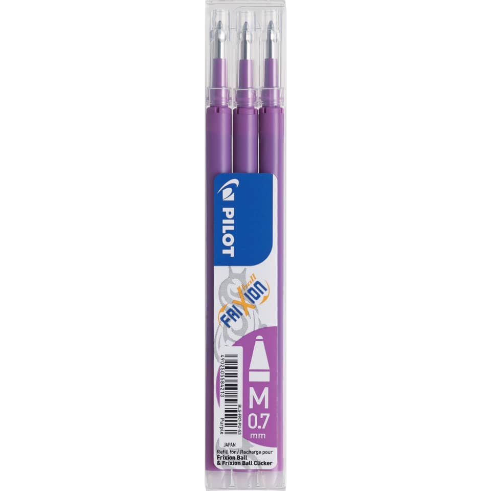 Tintenrollermine FriXion BLS-FR7 - 0,4 mm, lila, 3er Pack