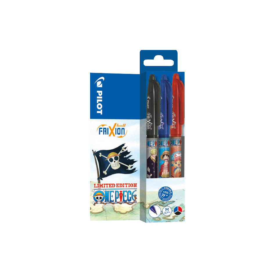 Tintenroller FriXion Ball One Piece, 0,7mm, 3 Stück, sortiert